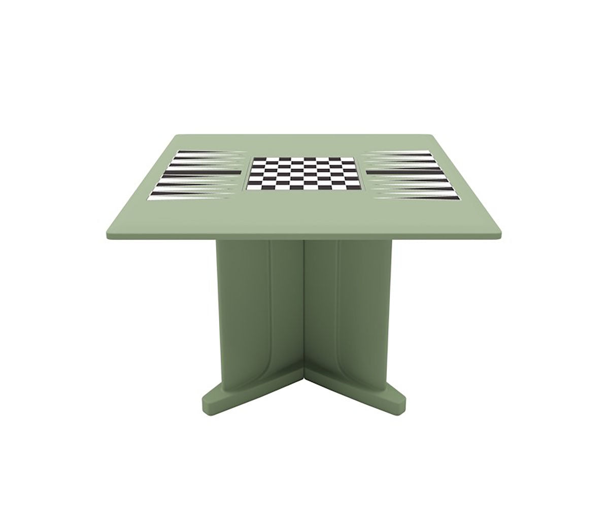 Endurance Table 42" Square X-Base Flame Retardant Game Top, Seagrass
