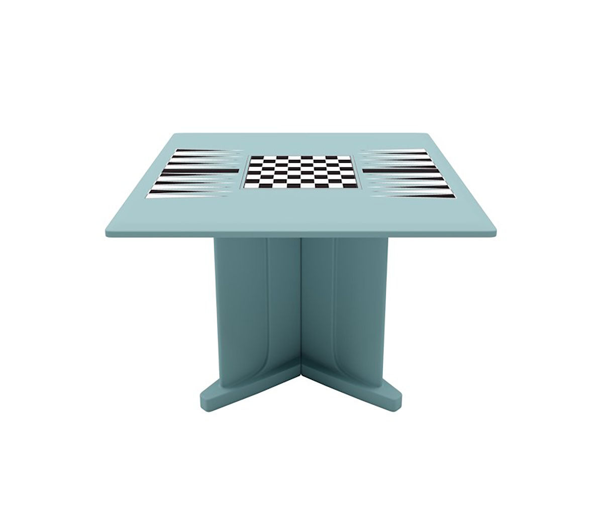 Endurance Table 42" Square X-Base Flame Retardant Game Top, Tide