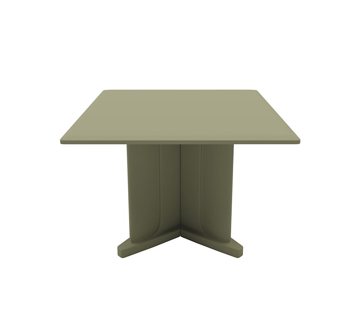 Endurance Table 42" Square X-Base Flame Retardant, Moss