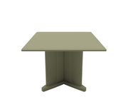 Endurance Table 42" Square X-Base Flame Retardant, Moss