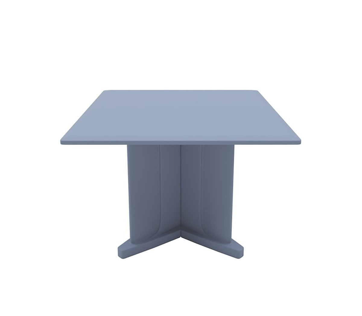 Endurance Table 42" Square X-Base Flame Retardant, Overcast