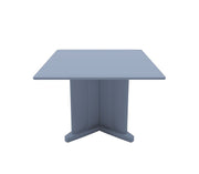 Endurance Table 42" Square X-Base Flame Retardant, Overcast