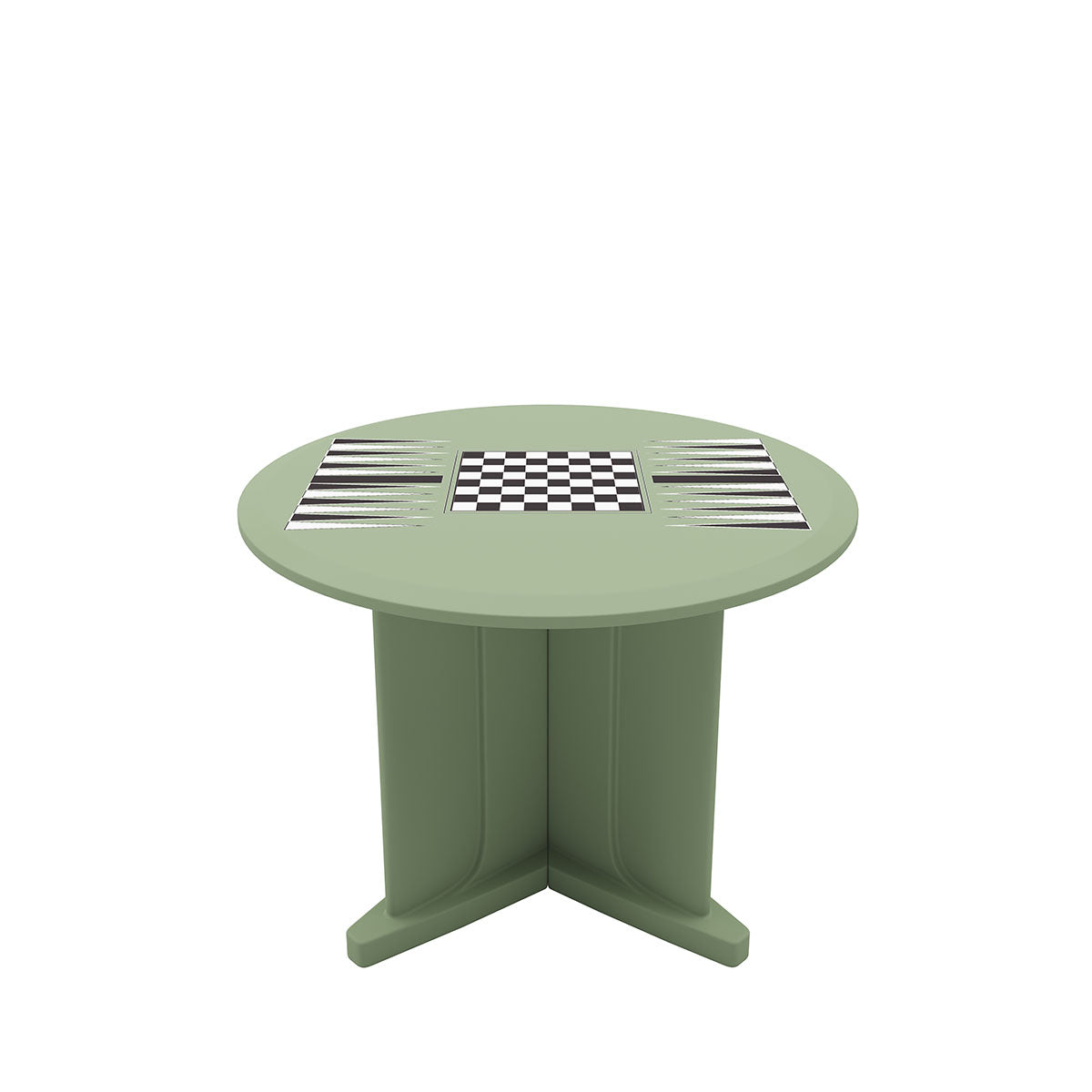 Endurance Table 48" Round X-Base Flame Retardant Game Top, Seagrass