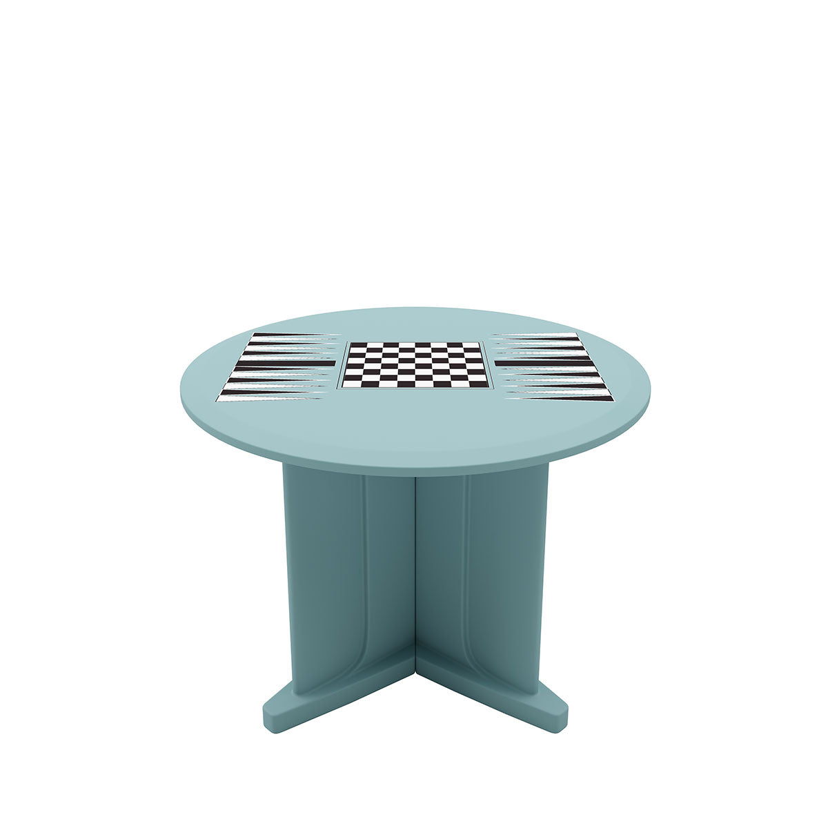 Endurance Table 48" Round X-Base Flame Retardant Game Top, Tide