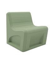 Sabre Chair Floor Mount, Gangable with Access Door, Seagrass