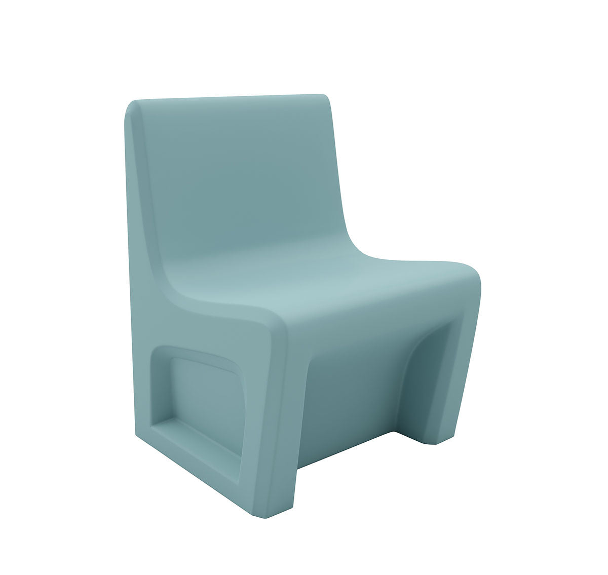 Sentinel Armless Chair-Floor Mount with Ballast Door, Gangable, Tide