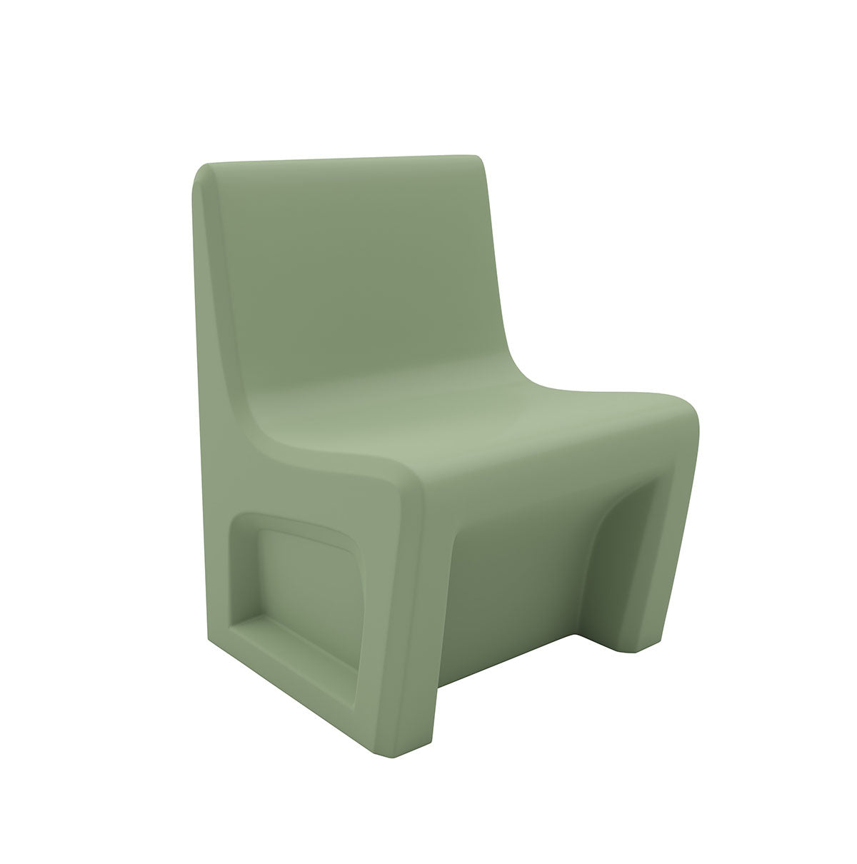 Sentinel Armless Chair-Floor Mount, Gangable, Seagrass