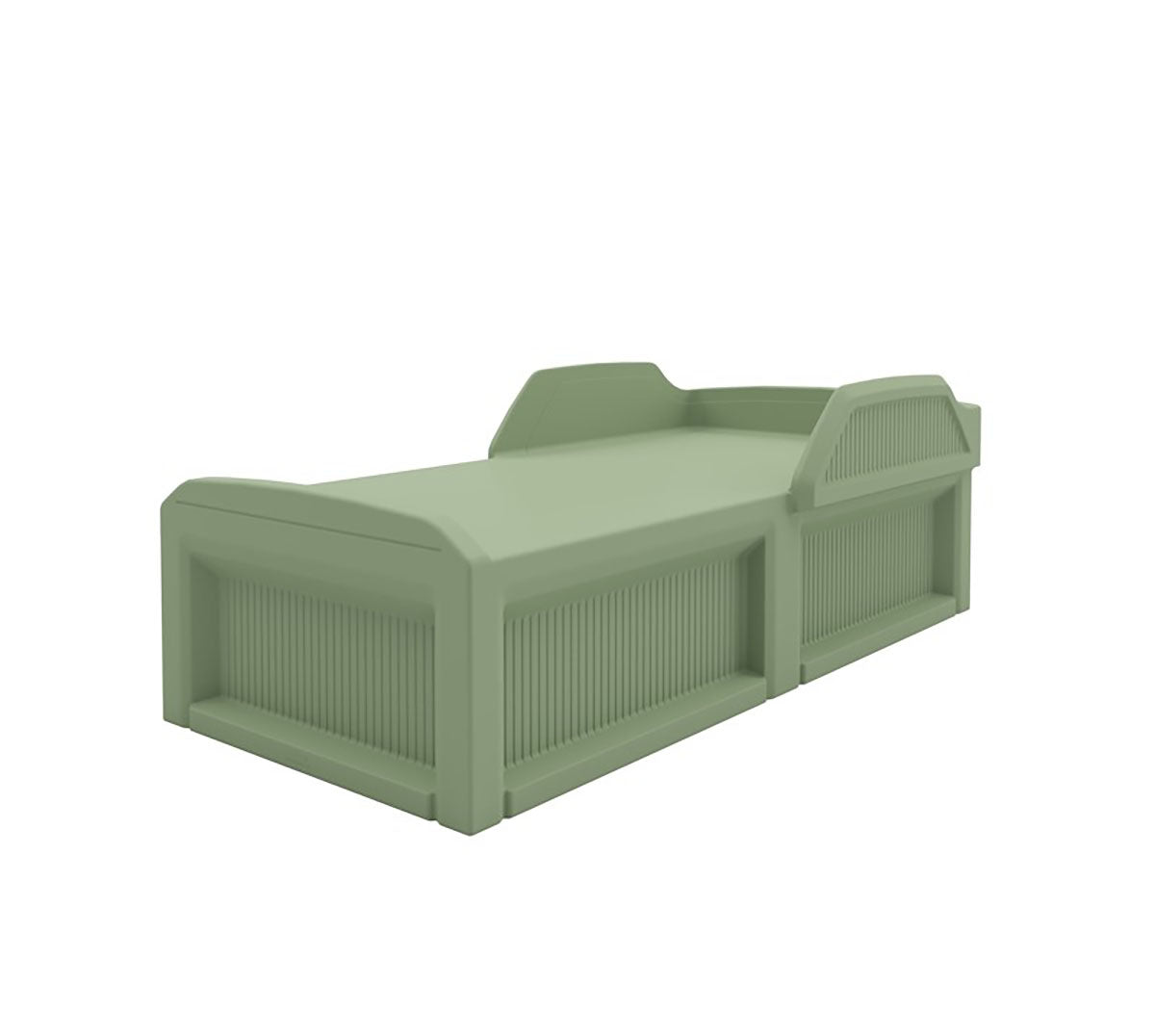 Solstice Bed with Safety Rail Seagrass- 3 Doors