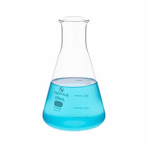 Flask, Conical (Erlenmeyer), Borosilicate Glass  250ml, Pk/10