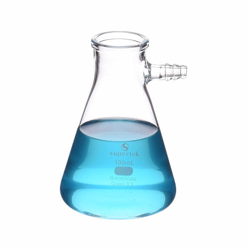 Flask, Filter Bolt Neck With Tubule At Side, 100ml, Pk/10