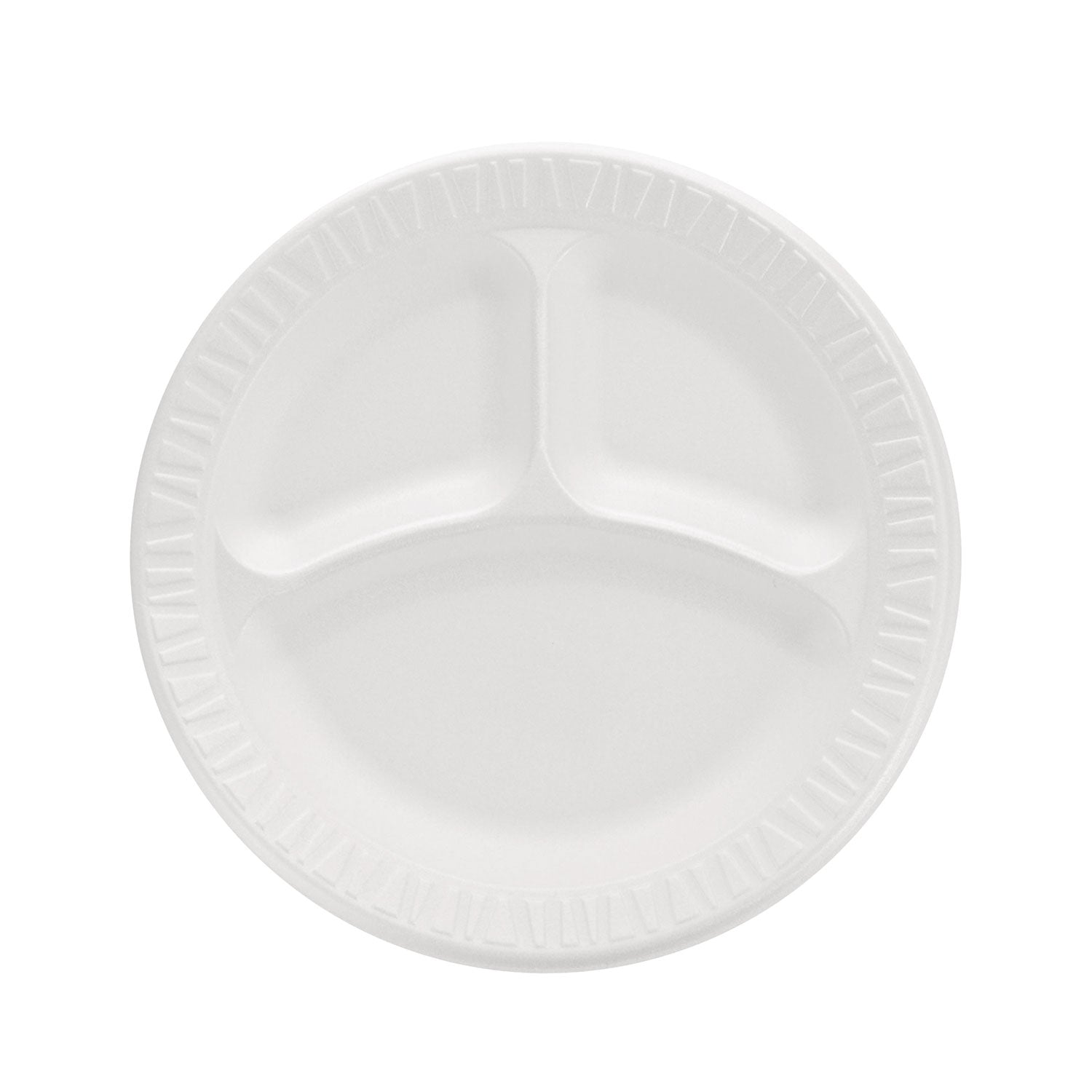 9" Diameter - White - Foam, Plastic Body - 125/Pack - 4 / Carton