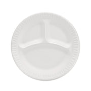9" Diameter - White - Foam, Plastic Body - 125/Pack - 4 / Carton