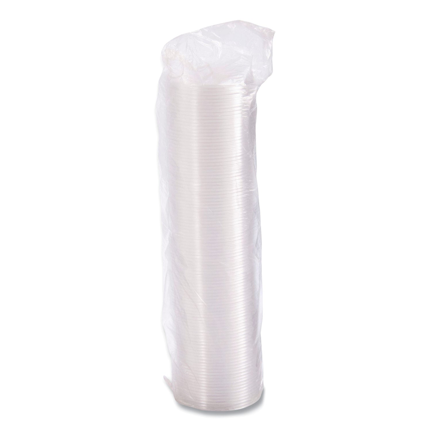 Non-Vented Cup Lids, Fits 10 oz to 14 oz Hot Cups/6 oz to 8 oz Food Containers/6 oz Bowls; Plastic, Clear, 1,000/Carton