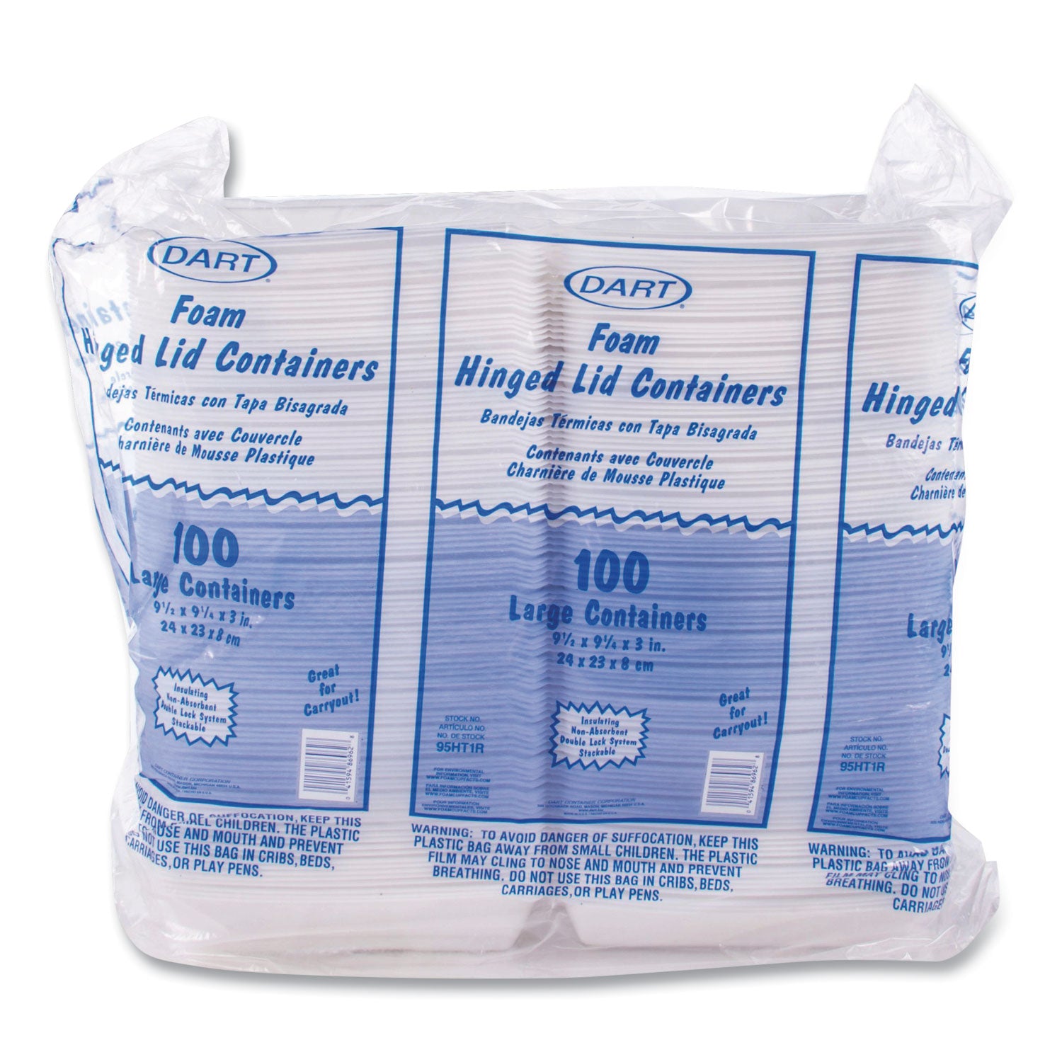 White - Foam Body - 100/Pack - 2 / Carton