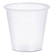 High-Impact Polystyrene Cold Cups, 3.5 oz, Plastic, Translucent, 100/Sleeve, 25 Sleeves/Carton