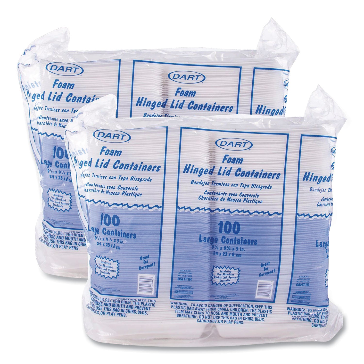 White - Foam Body - 100/Pack - 2 / Carton