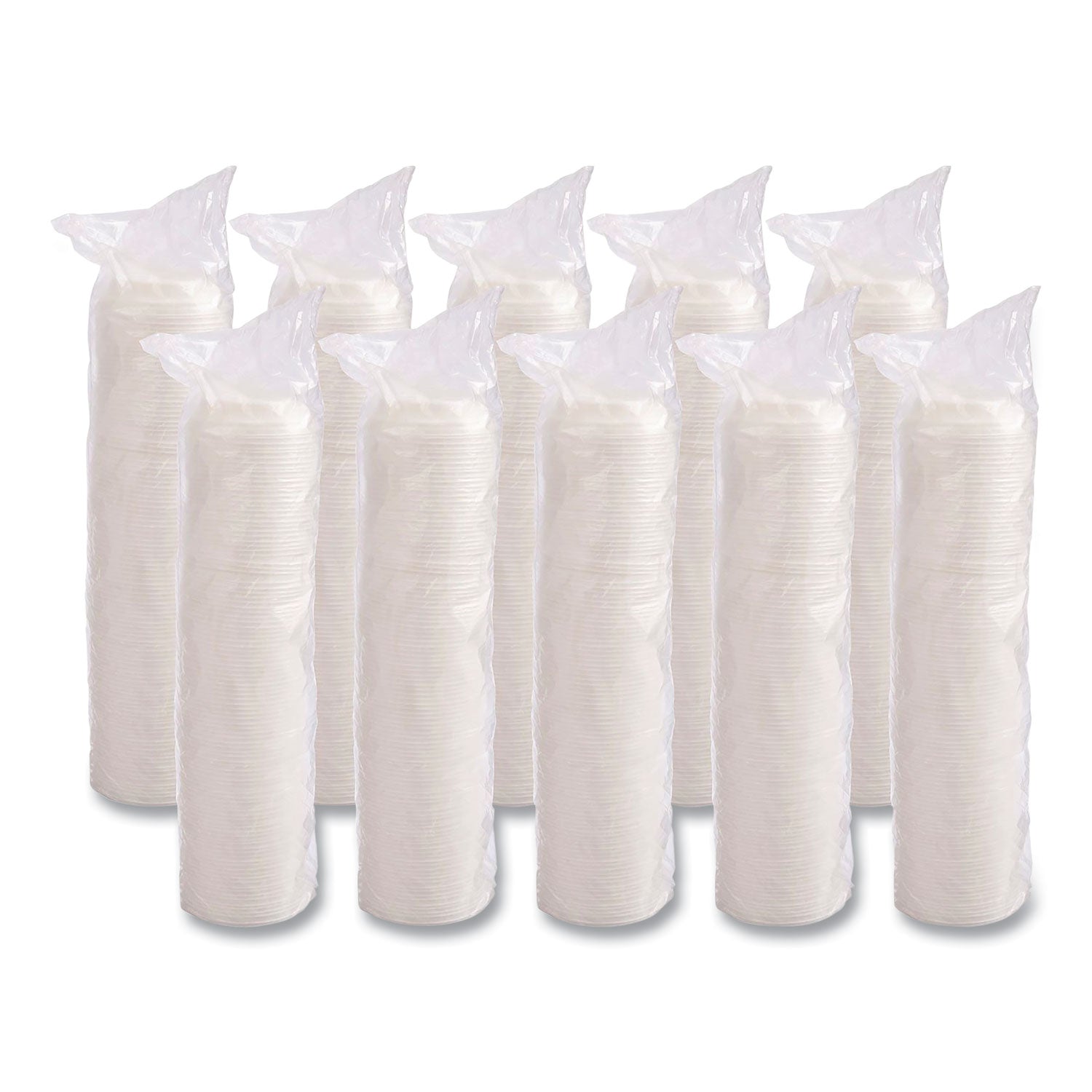 Cappuccino Dome Sipper Lids, Fits 12 oz Hot Cups, Plastic, White, 1,000/Carton