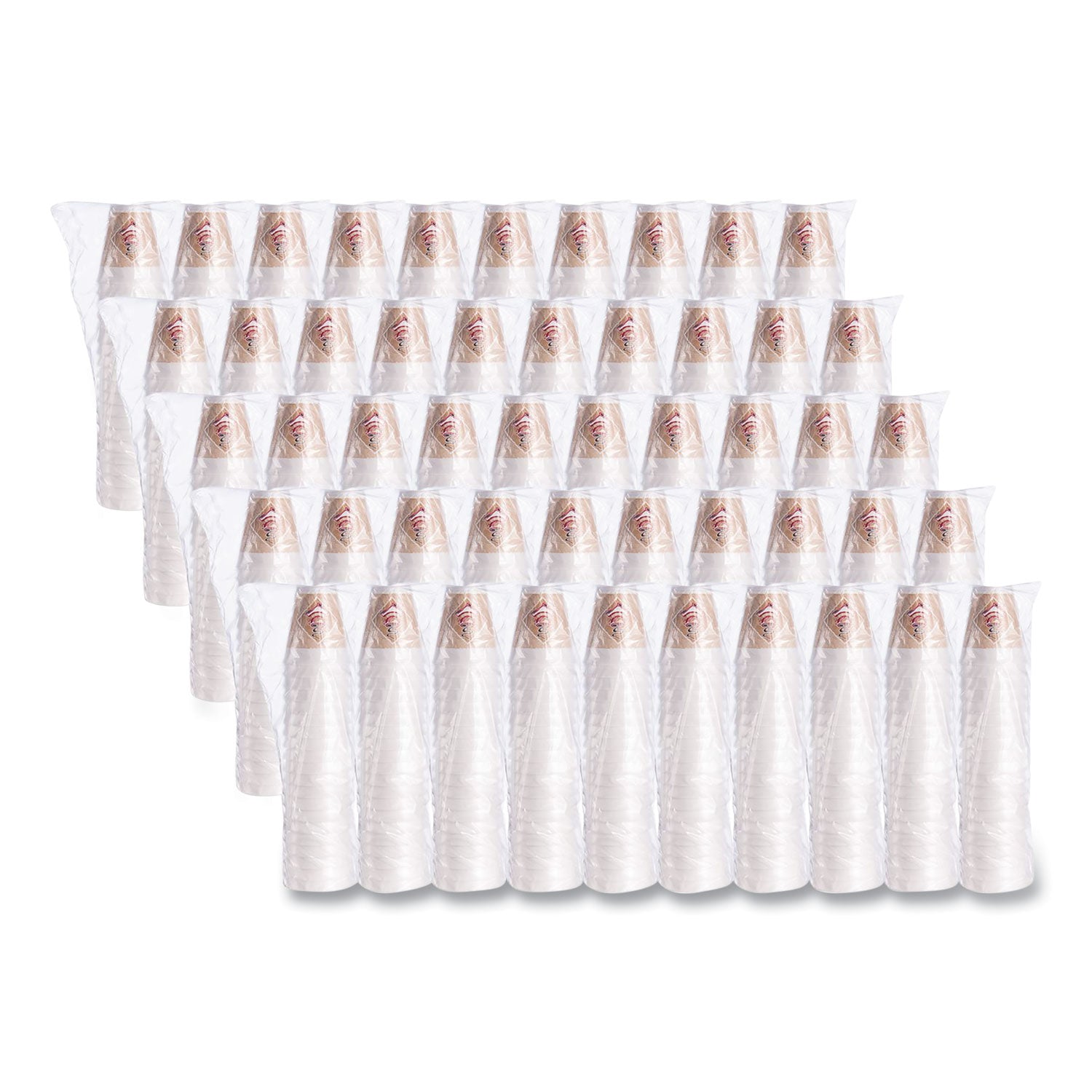 12 fl oz - Brown, Red - Foam - Cold Drink, Hot Drink - 20/Bag - 50 / Carton