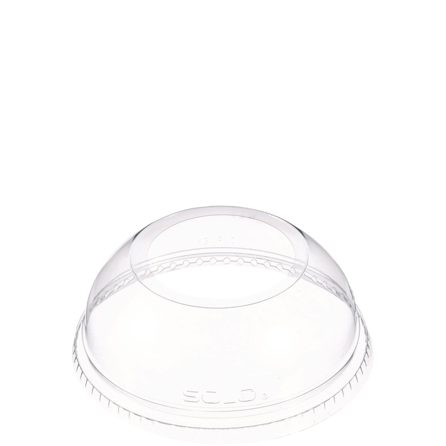 Open-Top Dome Lid, With 1.9" dia Hole, Fits 16 oz to 24 oz Cold Cups, Plastic, Clear, 1,000/Carton