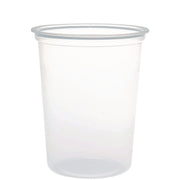 Microgourmet Plastic Deli Container, 32 oz, 4.7" Diameter x 5.7" h, Clear, 500/Carton