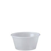 Polystyrene Portion Cups, 2 oz, Plastic, Translucent, 250/Bag, 10 Bags/Carton