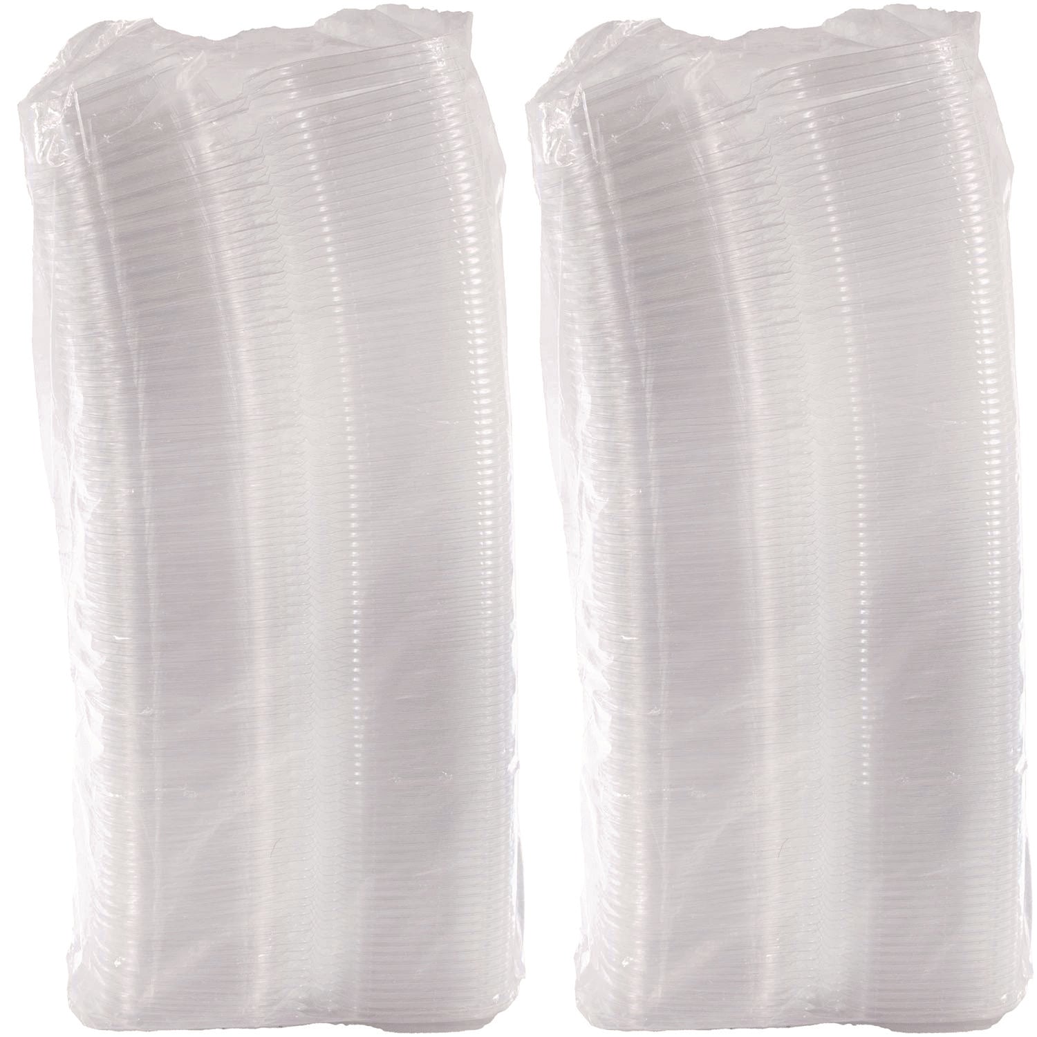 ClearPac SafeSeal Tamper-Resistant/Evident Containers, Flat Lid, 8 oz, Clear, Plastic, 100/Bag, 2 Bags/Carton