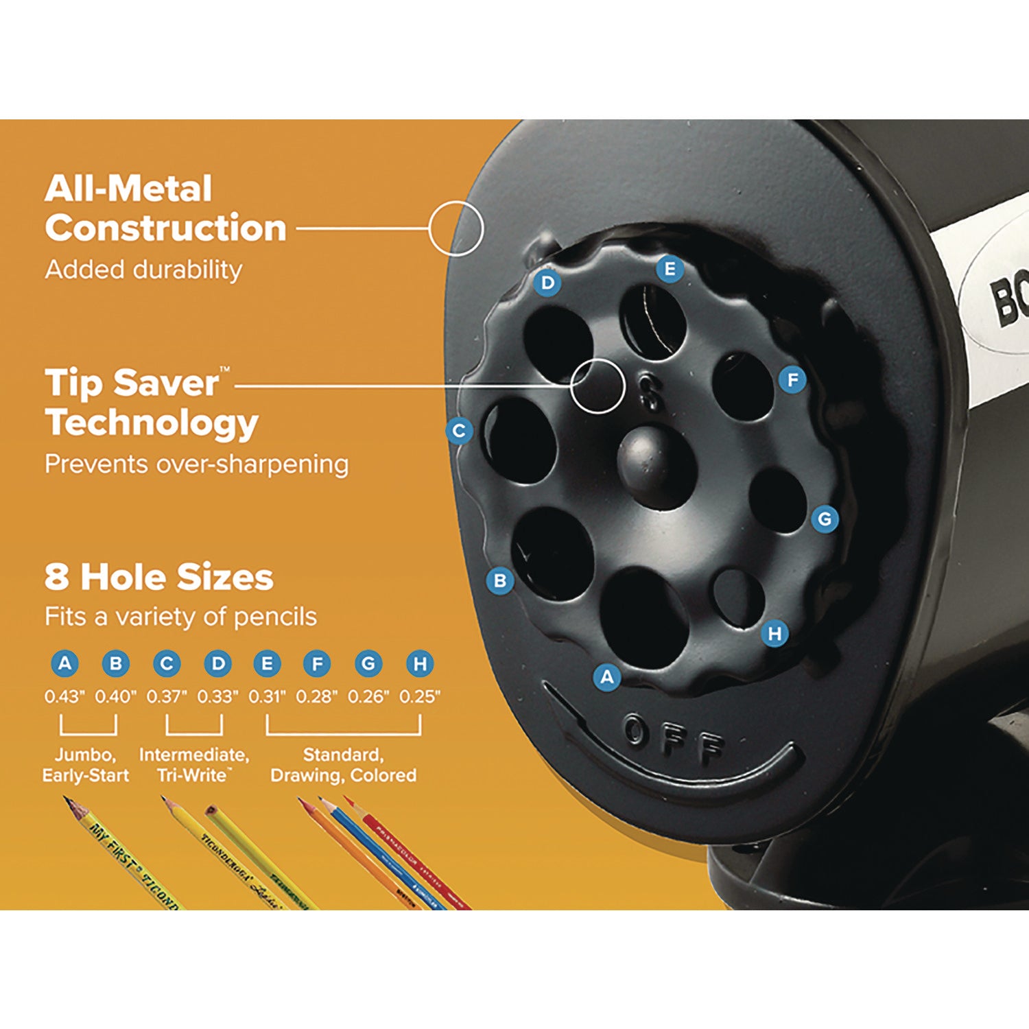 Antimicrobial Manual Pencil Sharpener, Black