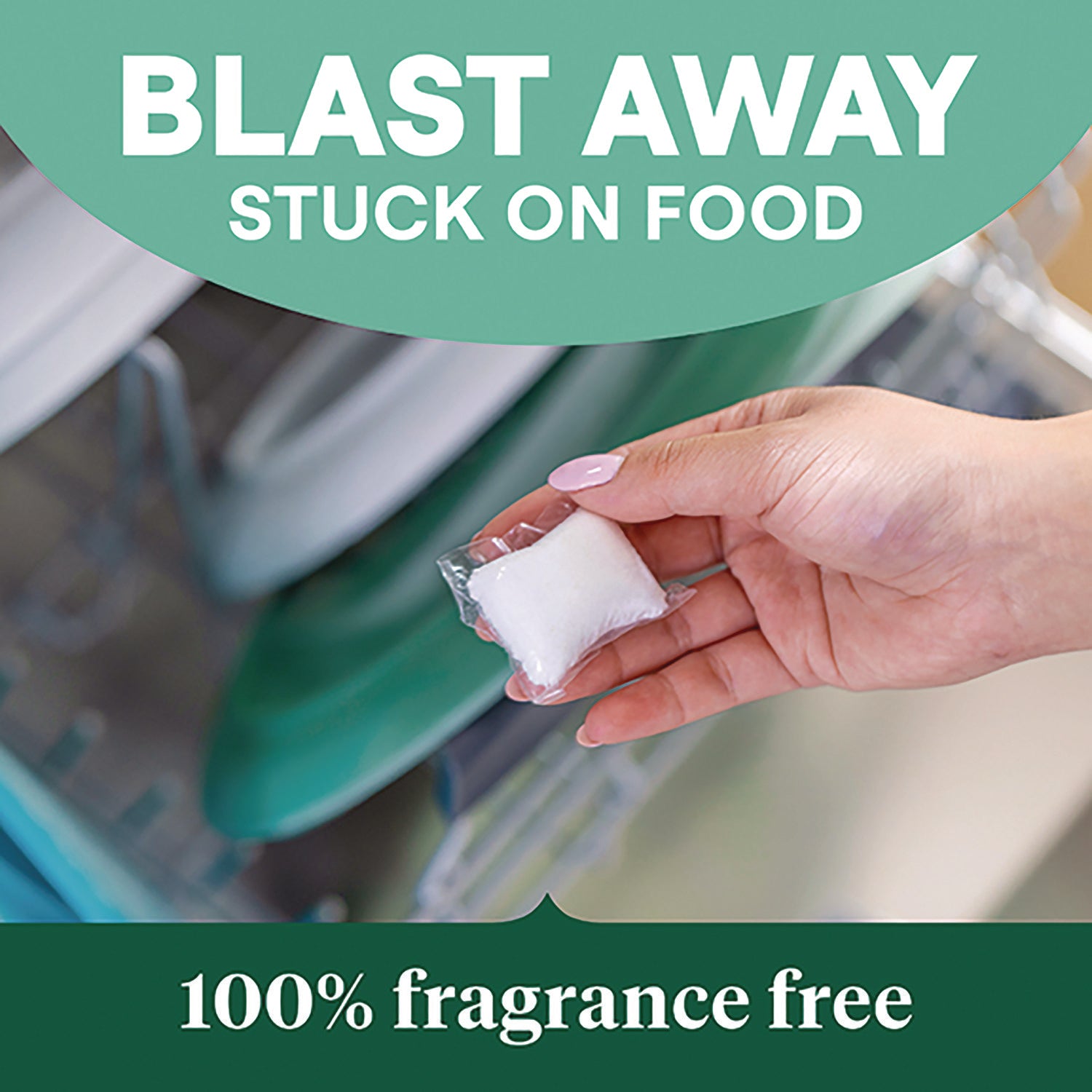 Natural Automatic Dishwasher Detergent Packs, Free and Clear, 45 Powder Packets/Box