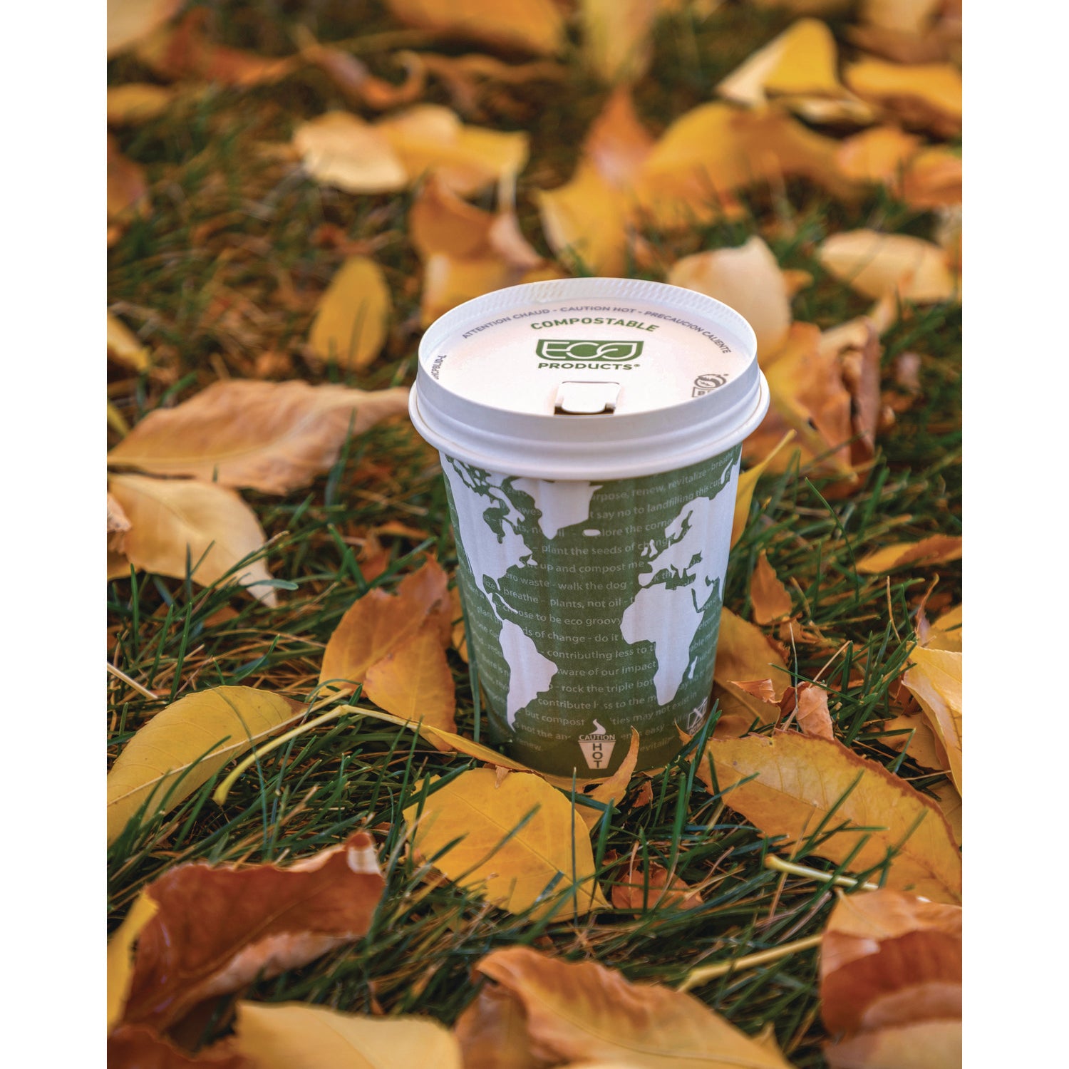 12 fl oz - Green - Hot Drink - 600 / Carton