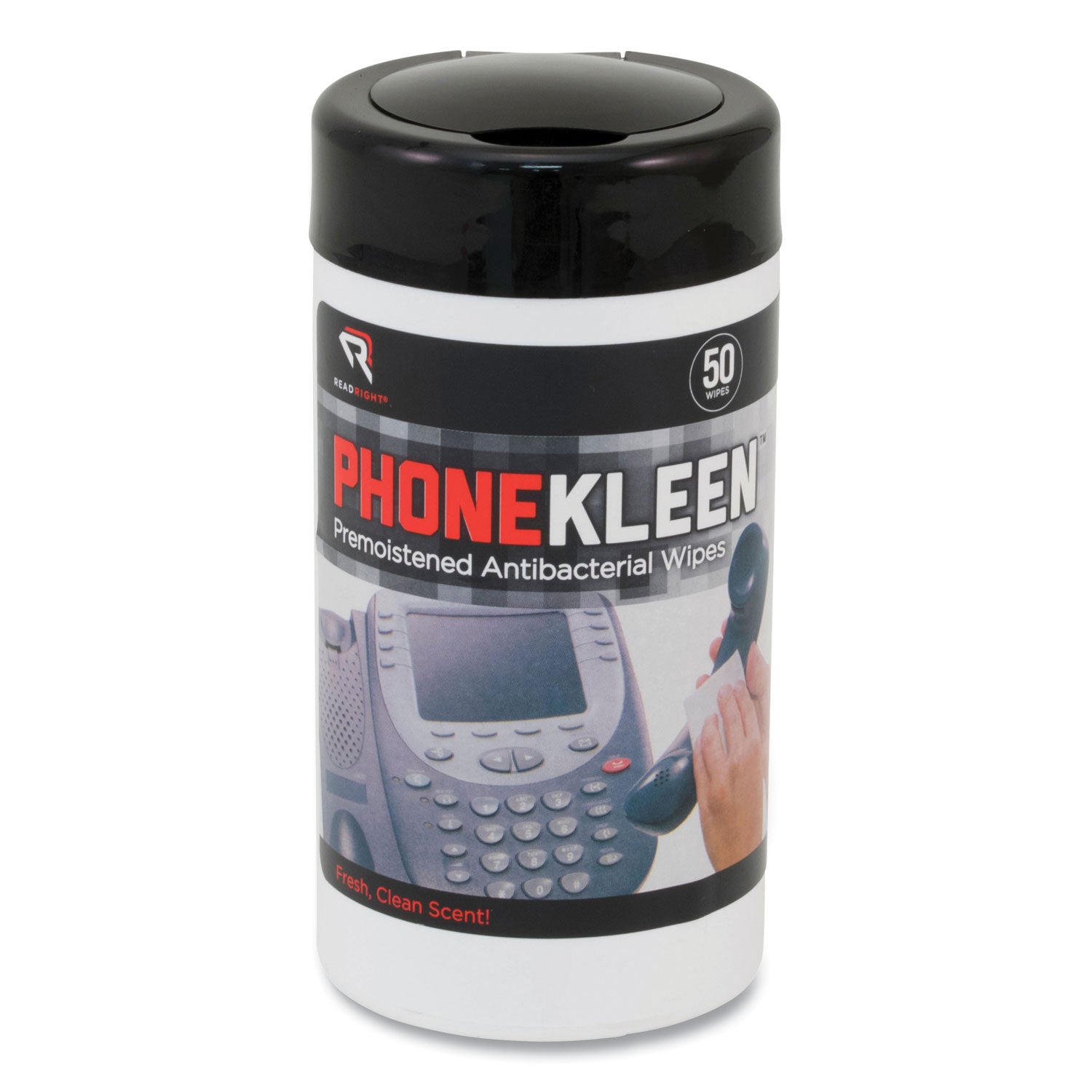 Read Right PhoneKleen Wipes - For Telephone - Pre-moistened - 50/Tub - 1 Each