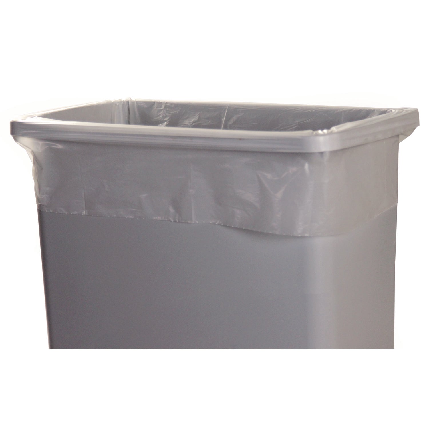 Heritage Accufit RePrime Trash Bags - 23 gal Capacity - 45" Length x 28" Width x 0.90 mil (23 Micron) Thickness - Low Density - Clear - Linear Low-Density Polyethylene (LLDPE) - Waste Disposal, Garbage - 50 / Box