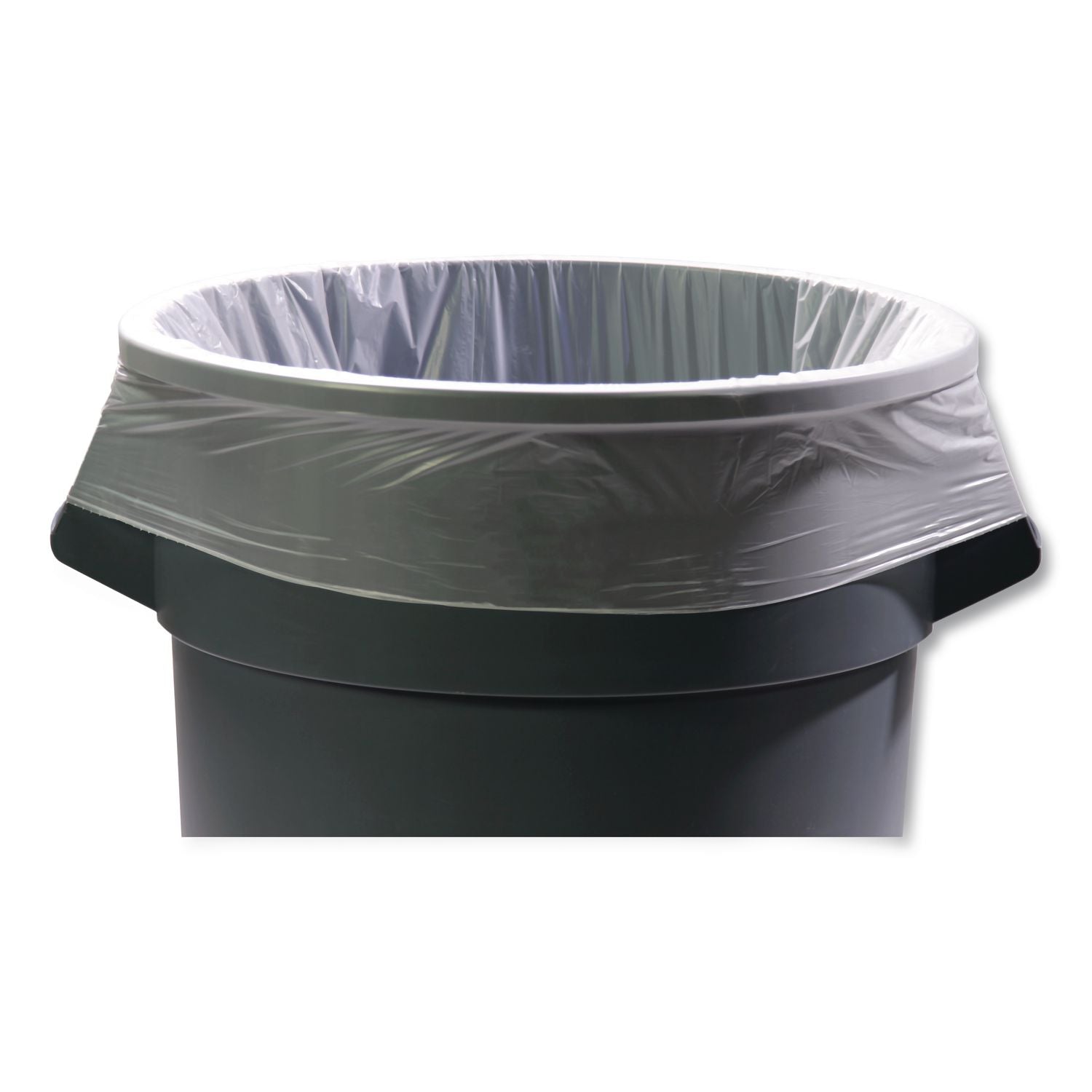 Heritage AccuFit RePrime Can Liners - 55 gal Capacity - 53" Length x 40" Width x 0.90 mil (23 Micron) Thickness - Low Density - Clear - Linear Low-Density Polyethylene (LLDPE) - Garbage - 50 / Box