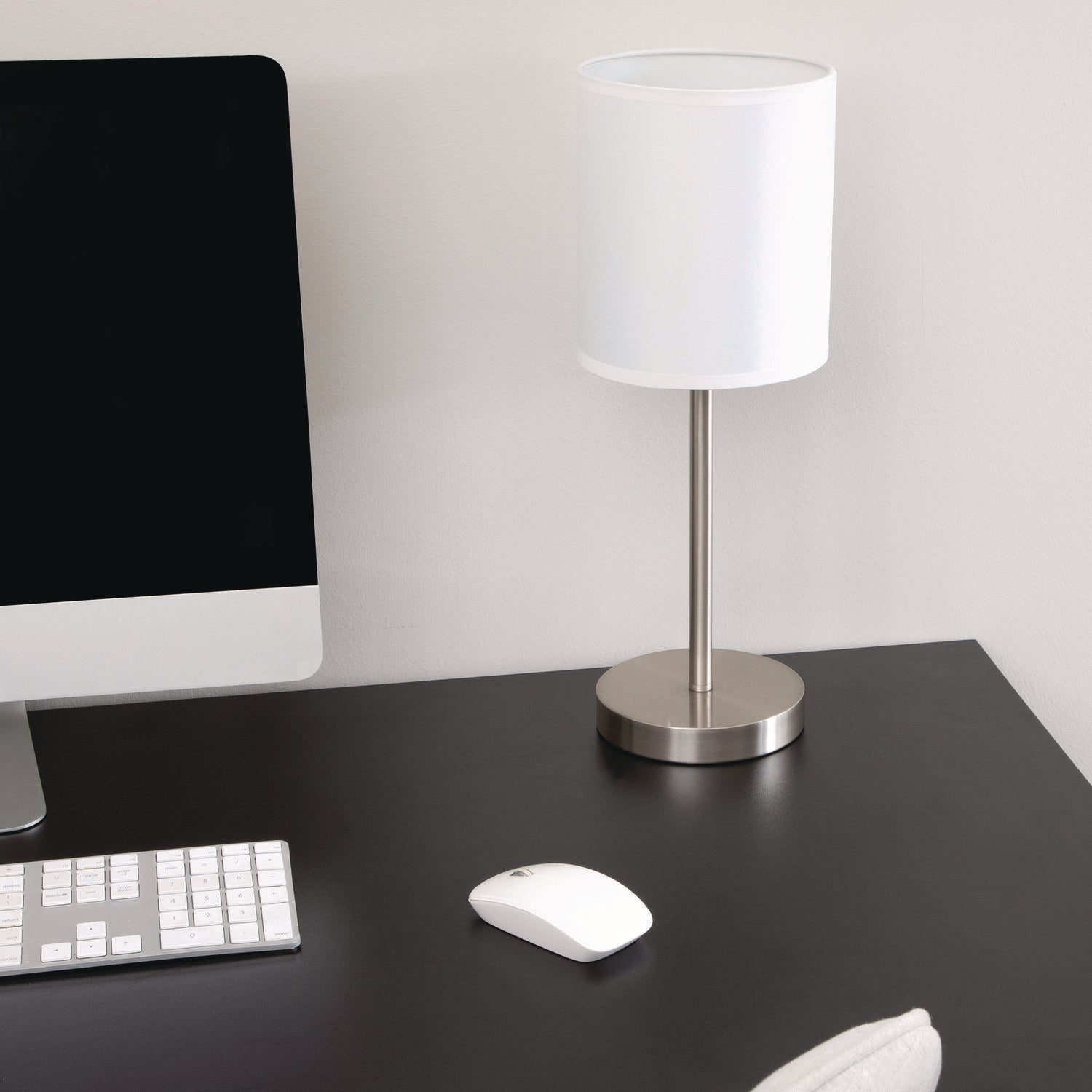 13 W CFL, LED Bulb - Silver - Steel - Floor-mountable, Desk Mountable - Silver, White