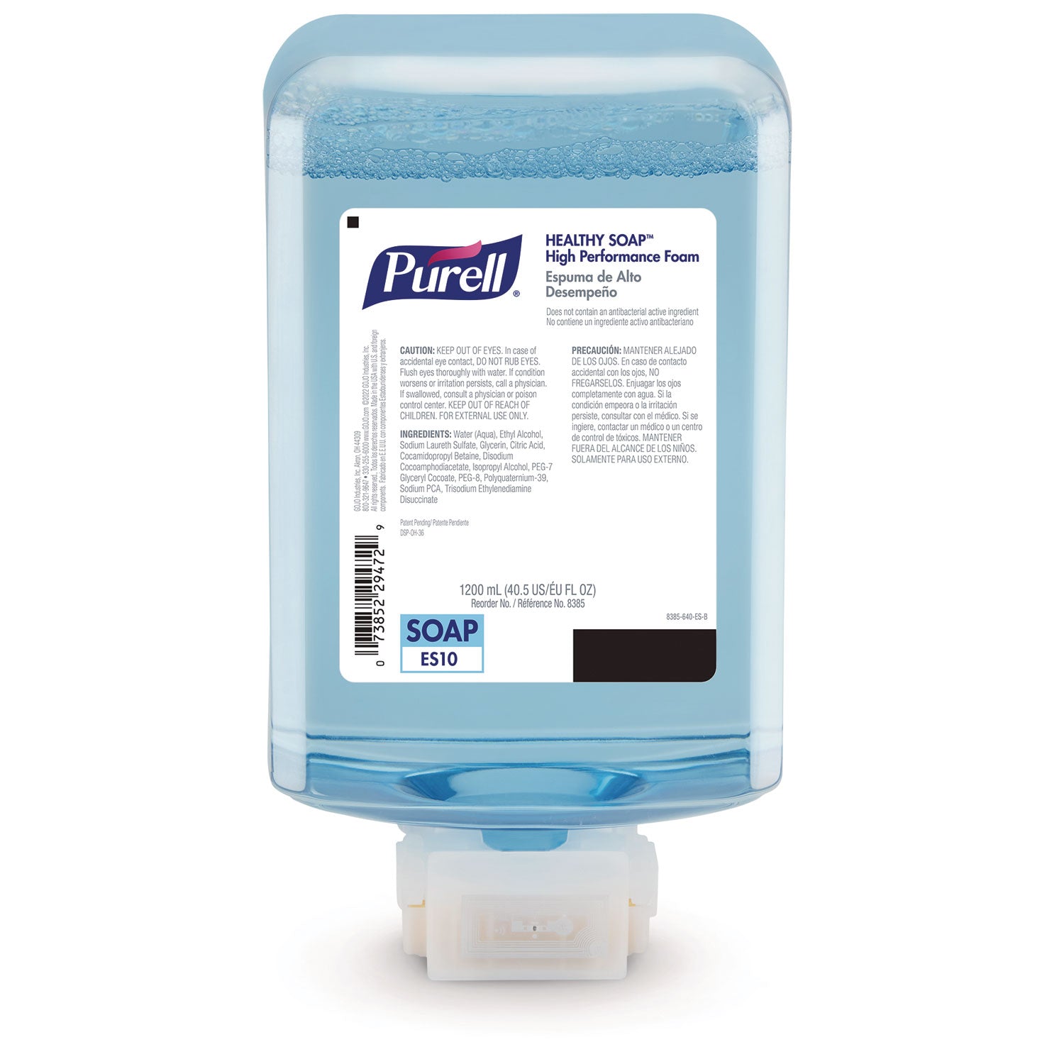 HEALTHY SOAP with CLEAN RELEASE Technology Refill, For ES10 Dispensers, Fragrance-Free, 1,200 mL, 2/Carton