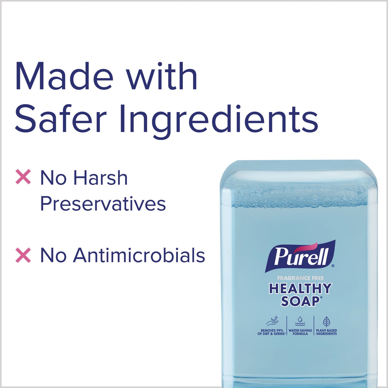 HEALTHY SOAP with CLEAN RELEASE Technology Refill, For ES10 Dispensers, Fragrance-Free, 1,200 mL, 2/Carton