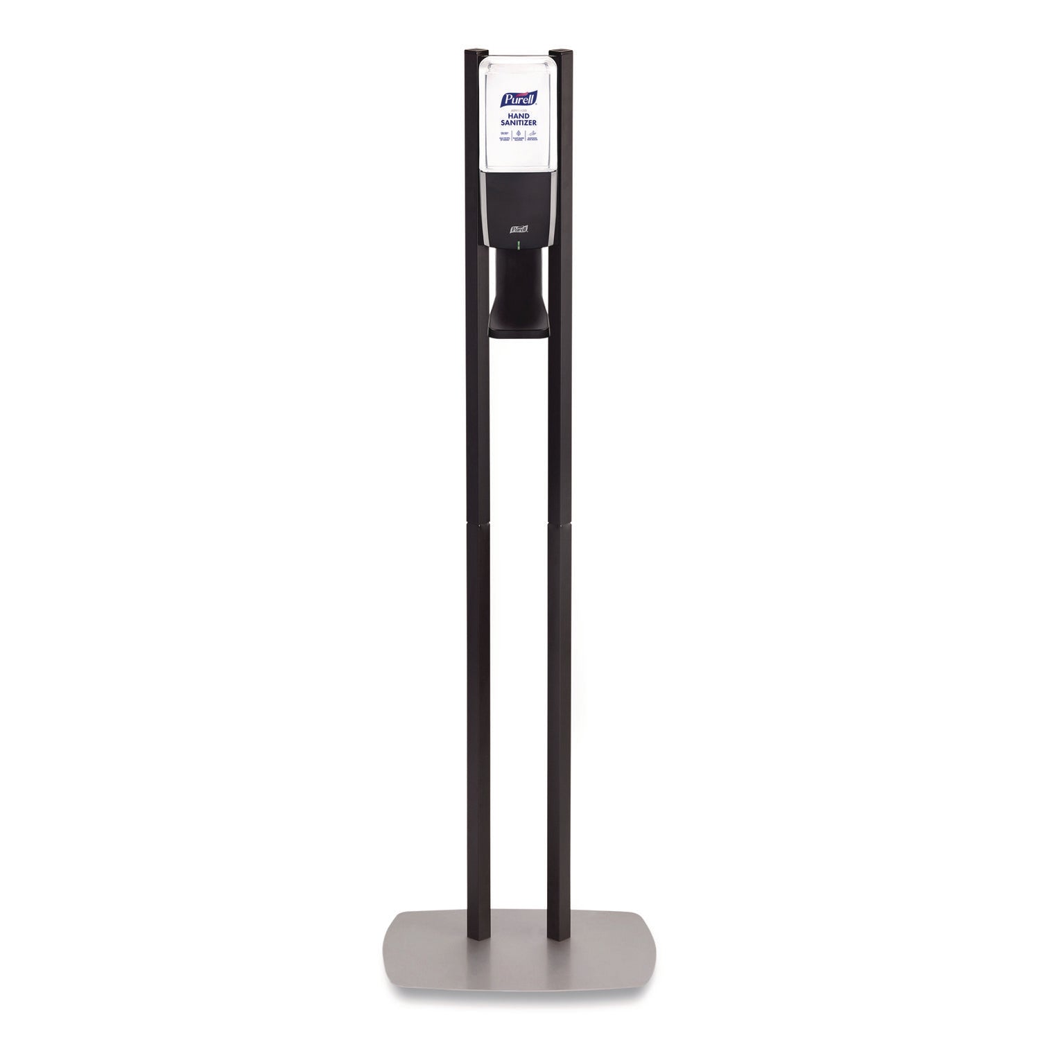 PURELL&reg; ES10 Floor Stand with Automatic Dispenser - Floor, Freestanding - Graphite - For High Traffic Area, Sanitizing Dispenser, Waiting Room, Hallway - Low-profile Base, Lightweight, Sturdy