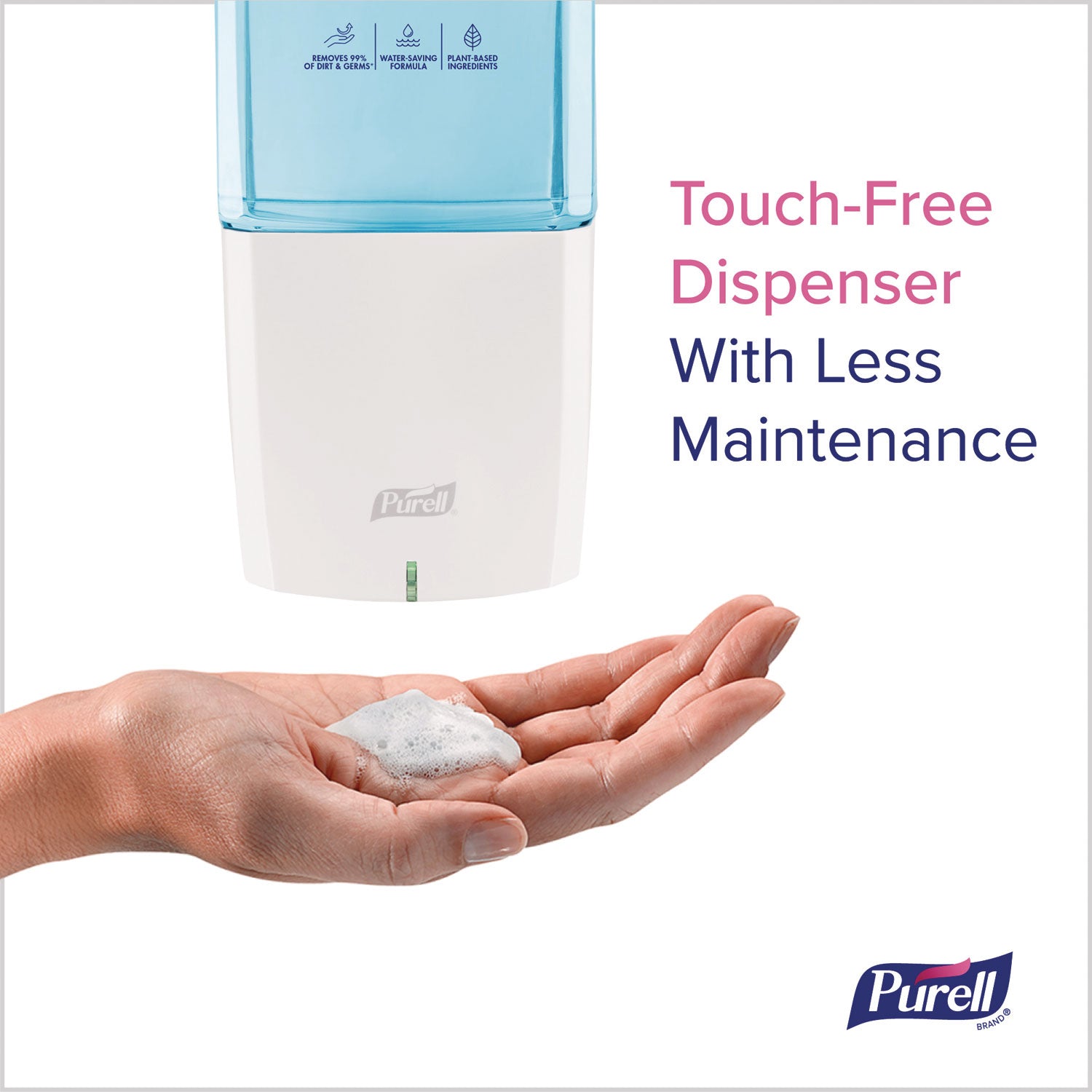 PURELL&reg; ES10 Automatic Hand Soap Dispenser - Automatic - 1.27 quart Capacity - Support AA Battery - Refillable, Touch-free, Wall Mountable - White - 1 Each
