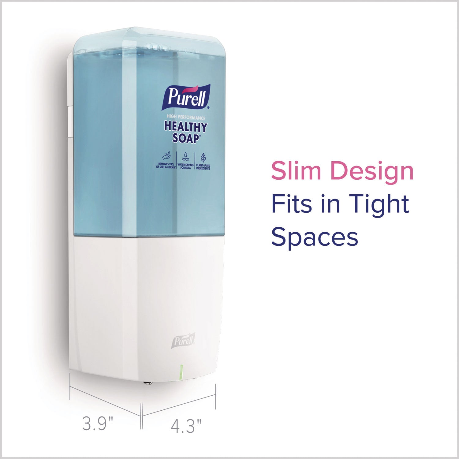PURELL&reg; ES10 Automatic Hand Soap Dispenser - Automatic - 1.27 quart Capacity - Support AA Battery - Refillable, Touch-free, Wall Mountable - White - 1 Each