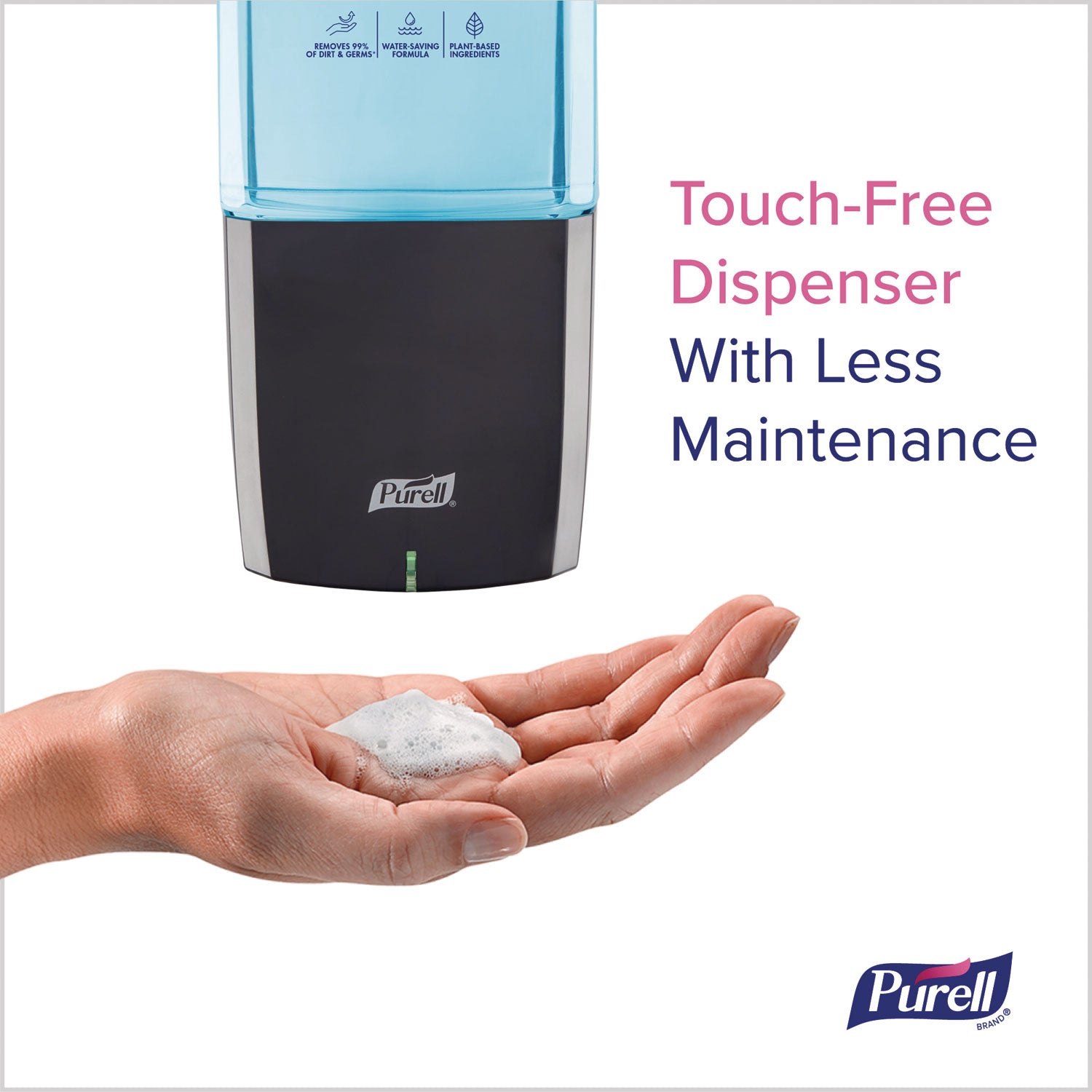 PURELL&reg; ES10 Automatic Hand Soap Dispenser - Automatic - 1.27 quart Capacity - Support AA Battery - Refillable, Touch-free, Wall Mountable - Graphite - 1 Each