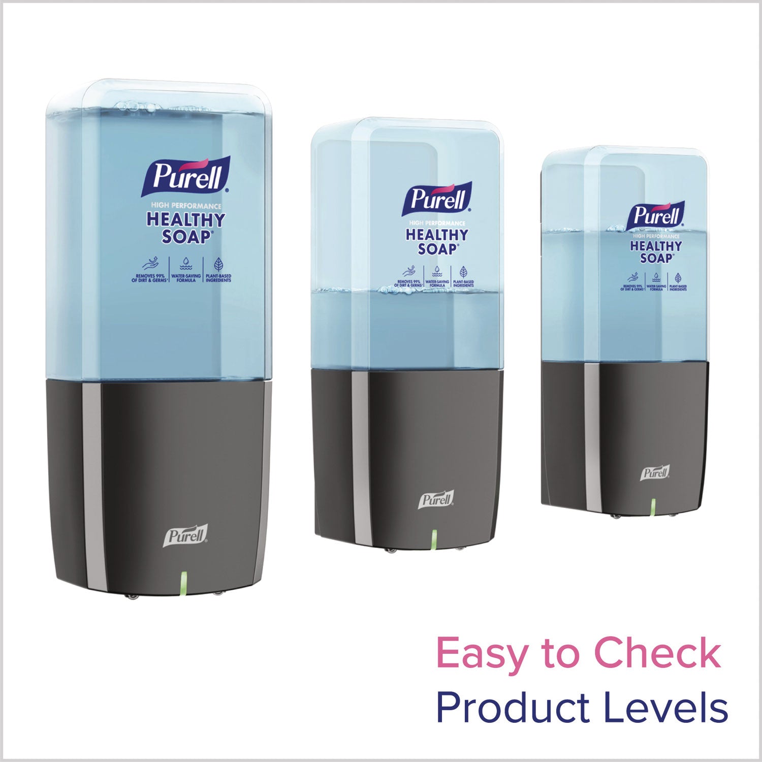 PURELL&reg; ES10 Automatic Hand Soap Dispenser - Automatic - 1.27 quart Capacity - Support AA Battery - Refillable, Touch-free, Wall Mountable - Graphite - 1 Each