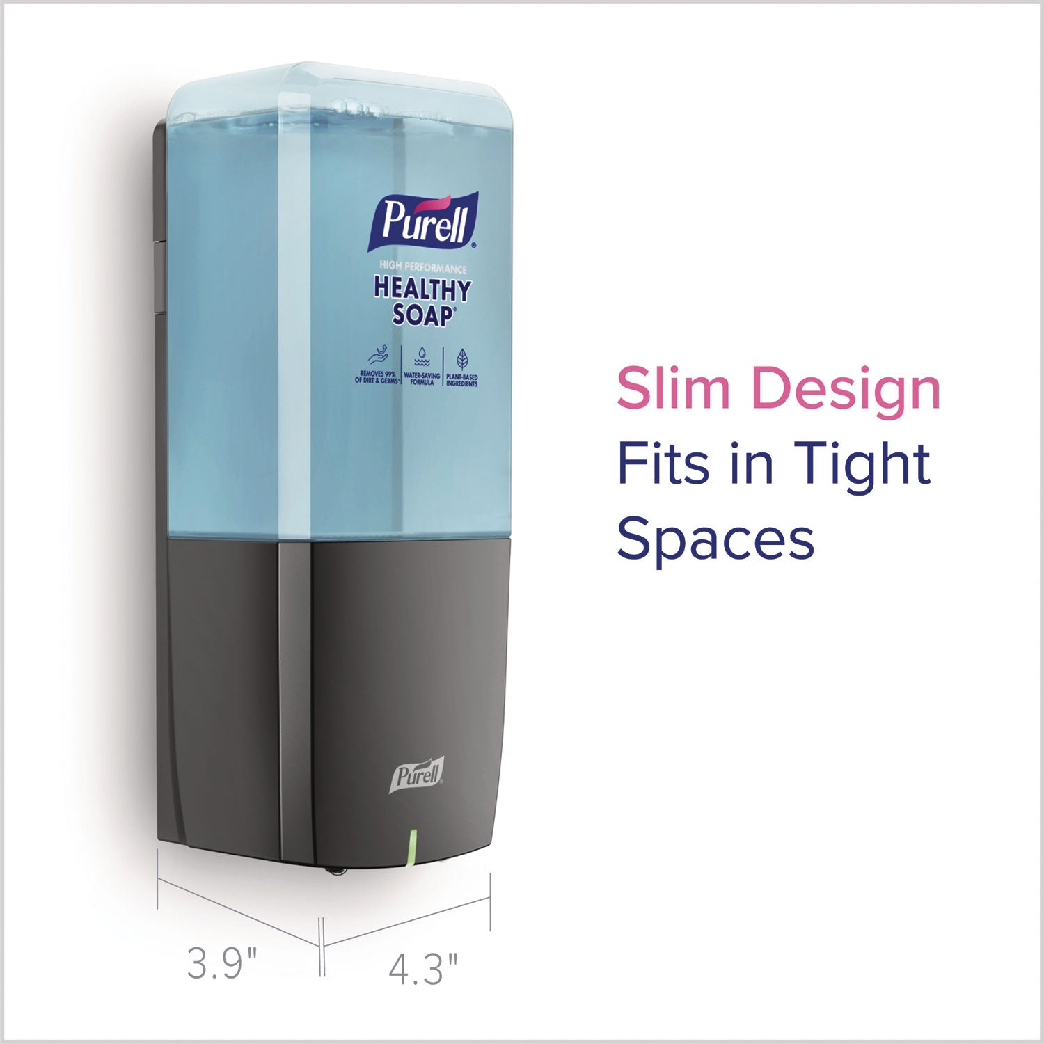 PURELL&reg; ES10 Automatic Hand Soap Dispenser - Automatic - 1.27 quart Capacity - Support AA Battery - Refillable, Touch-free, Wall Mountable - Graphite - 1 Each