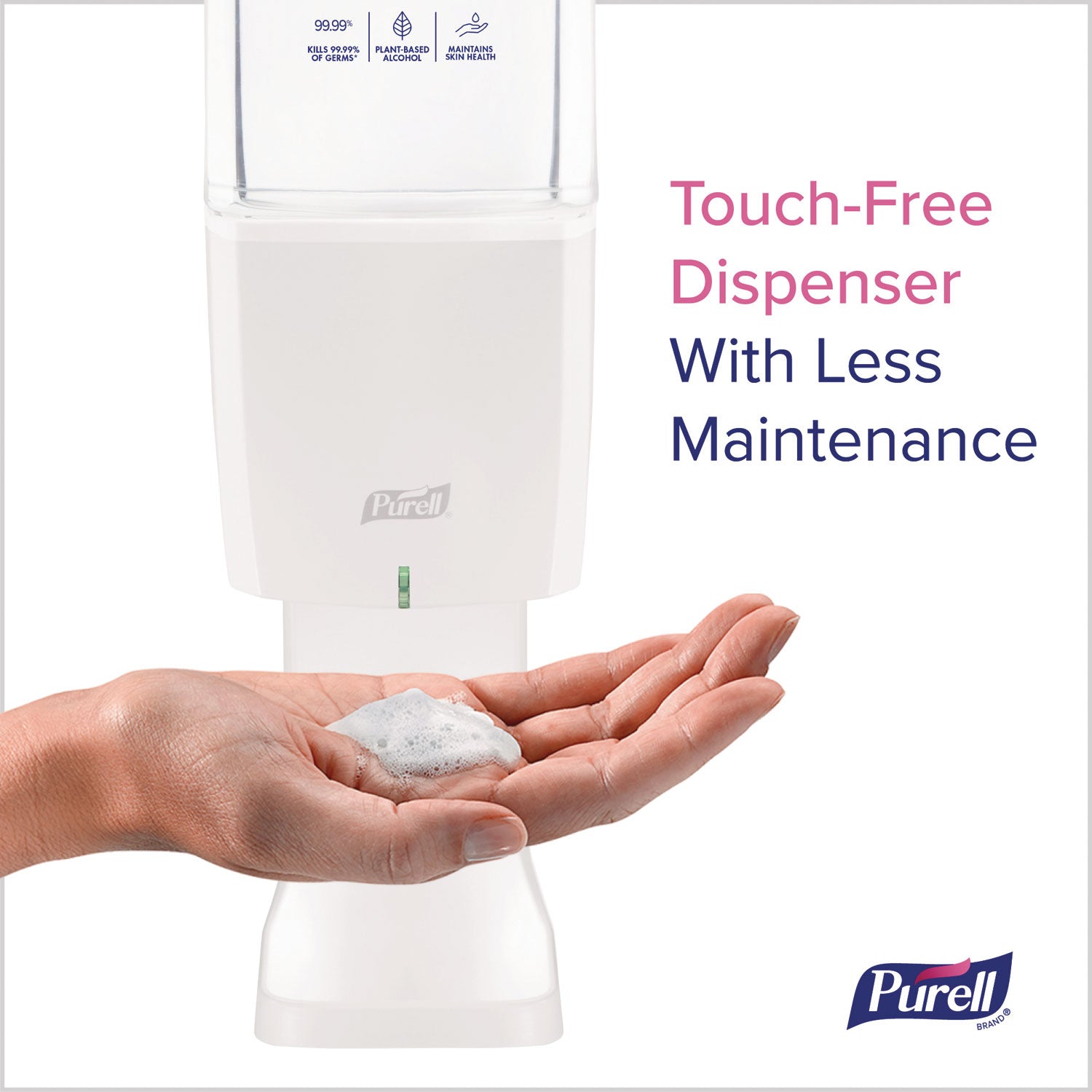 PURELL&reg; ES10 Automatic Hand Sanitizer Dispenser - Automatic - 1.27 quart Capacity - Support AA Battery - Refillable, Touch-free, Wall Mountable - White - 1 Each