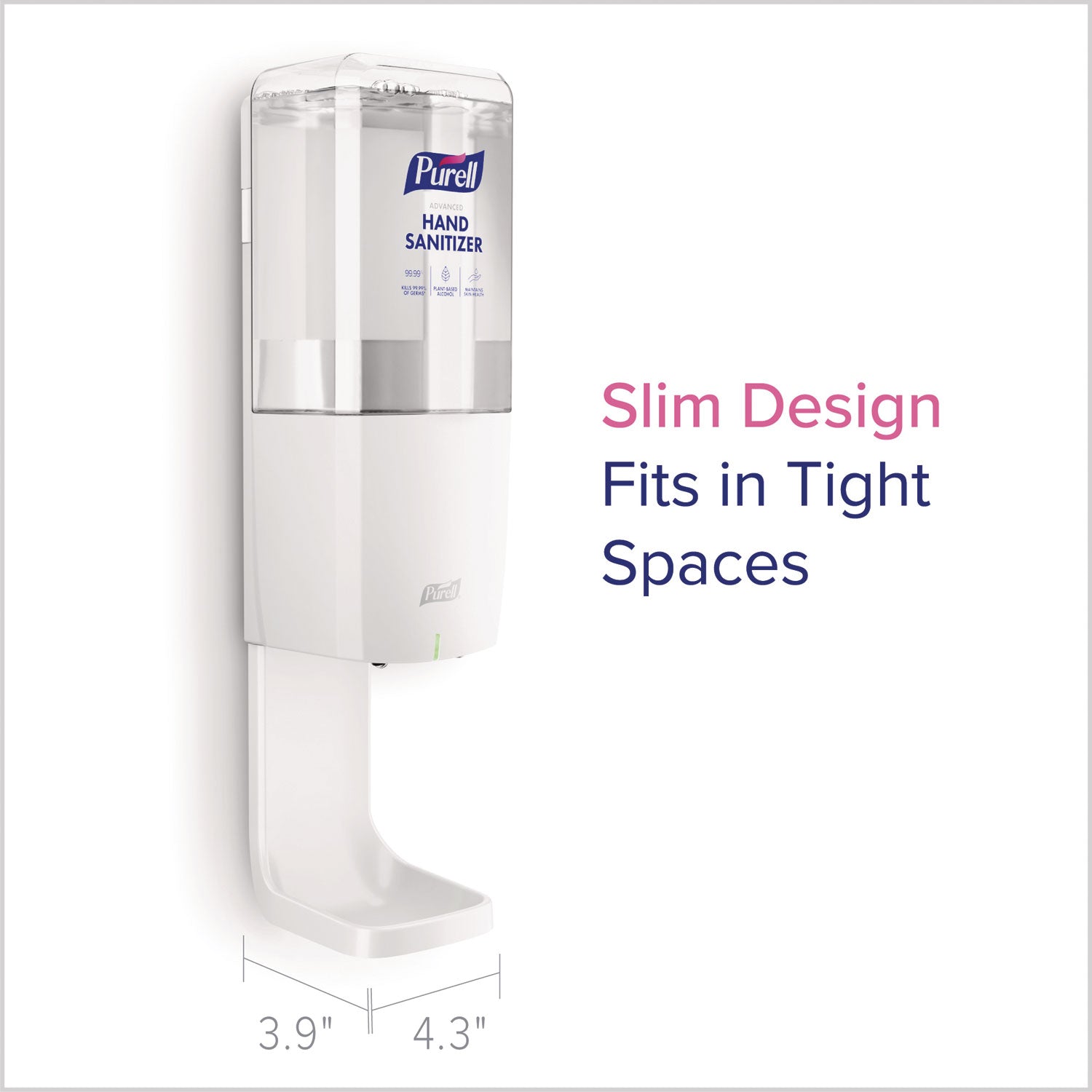 PURELL&reg; ES10 Automatic Hand Sanitizer Dispenser - Automatic - 1.27 quart Capacity - Support AA Battery - Refillable, Touch-free, Wall Mountable - White - 1 Each