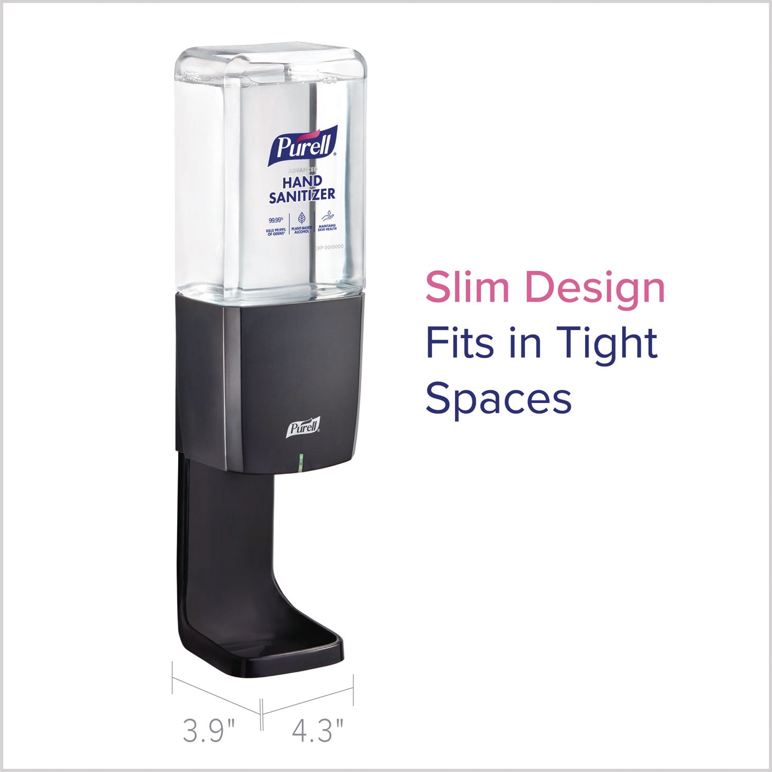 PURELL&reg; ES10 Automatic Hand Sanitizer Dispenser - Automatic - 1.27 quart Capacity - Support AA Battery - Refillable, Touch-free, Wall Mountable - Graphite - 1 Each