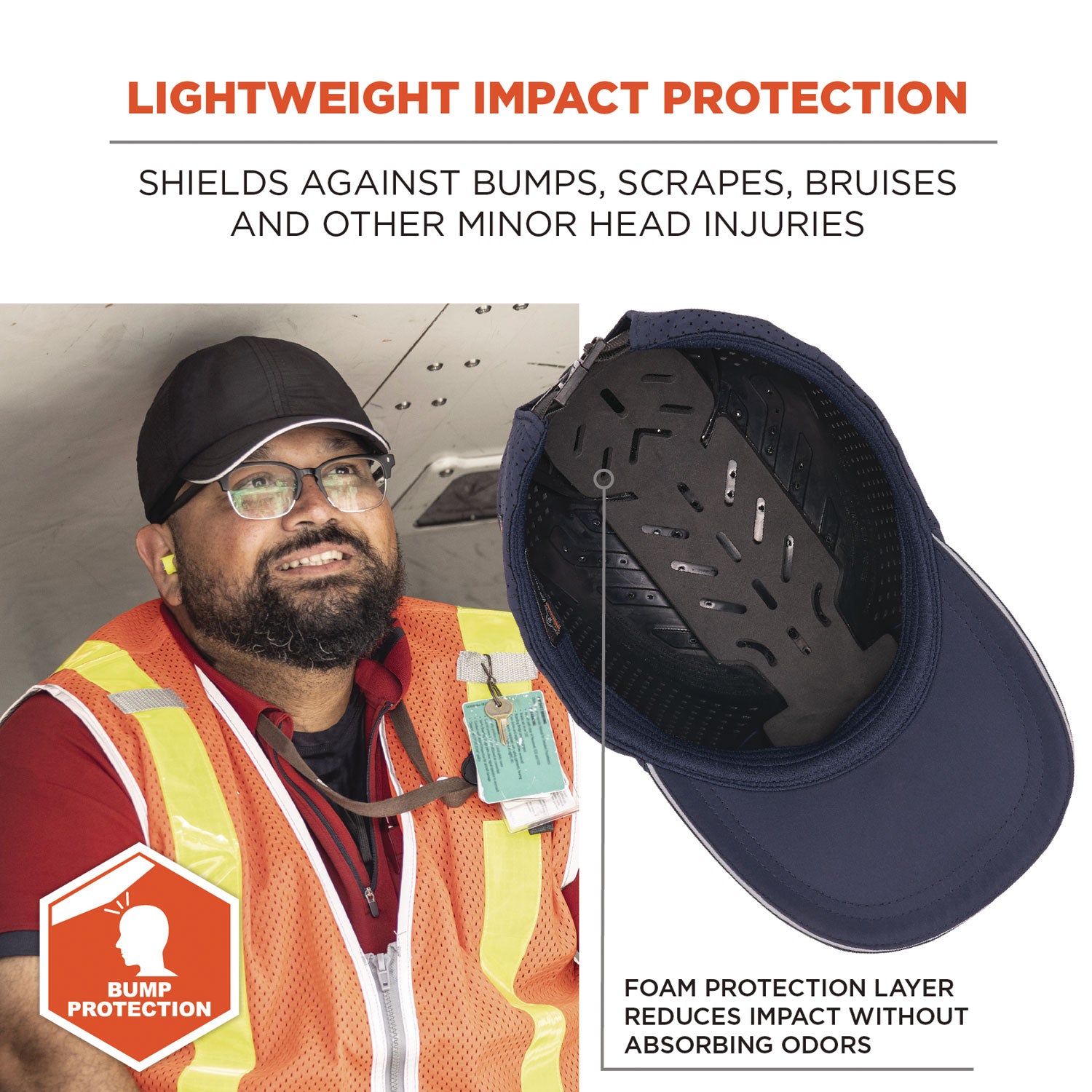 Skullerz 8947 Lightweight Baseball Hat and Bump Cap Insert, X-Large/2X-Large, Navy