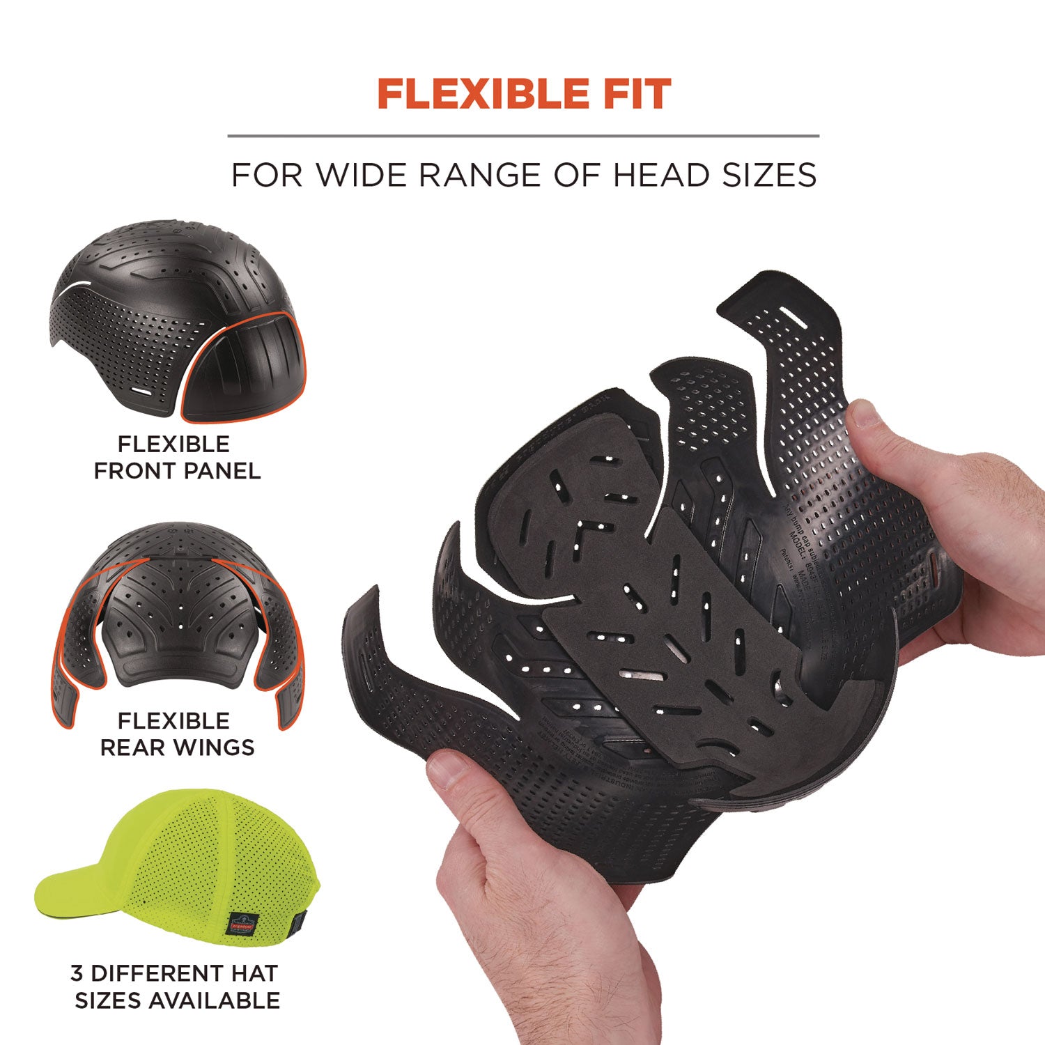 Skullerz 8947 Lightweight Baseball Hat and Bump Cap Insert, Medium/Large, Lime