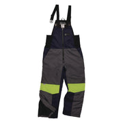 Ergodyne Insulated Freezer Bib Overalls - Bib Overall - X-Large - Navy, Yellow - Polyester, Ripstop Polyester, Polyurethane