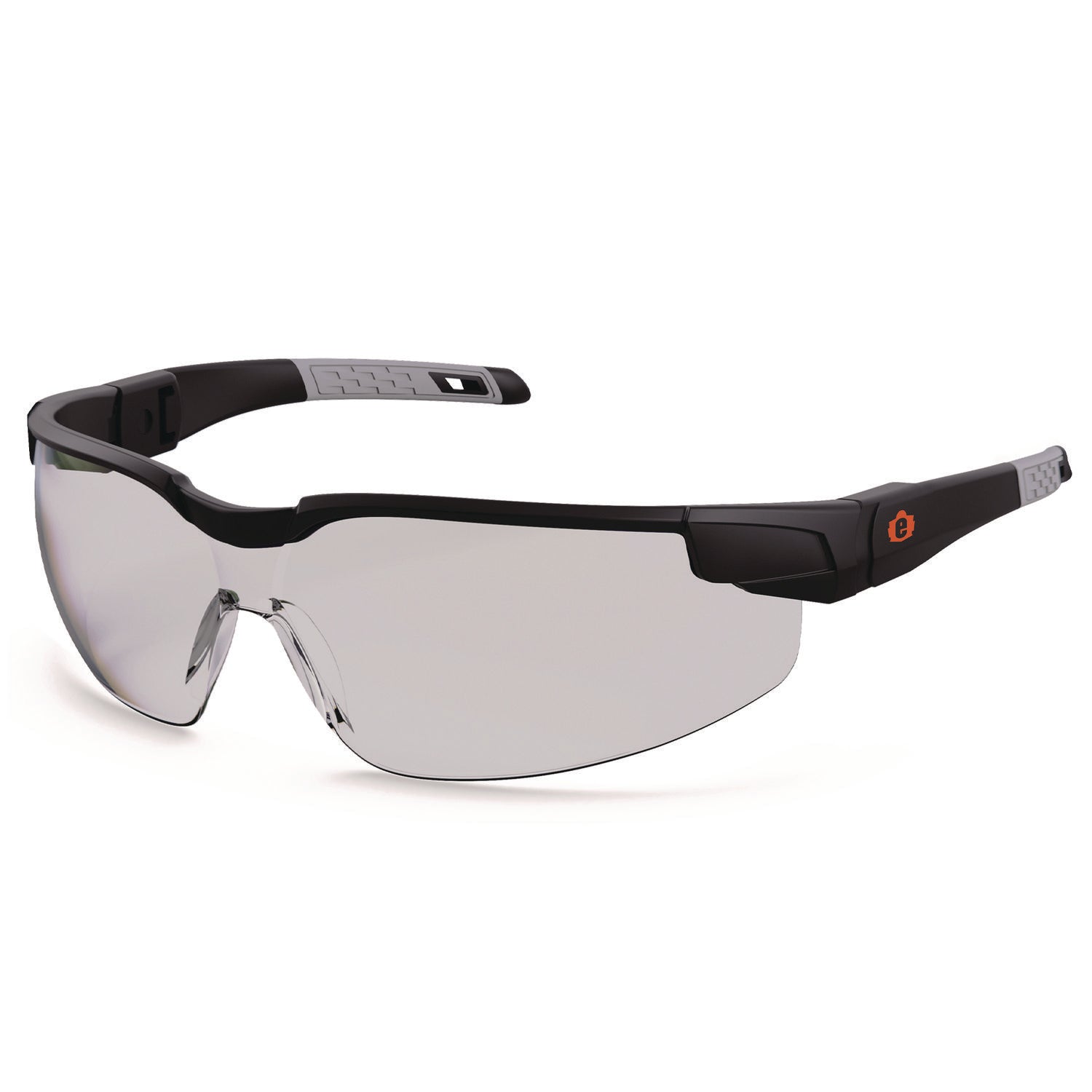 Ergodyne Skullerz Dellenger Safety Glasses, Matte Black Frame, Adjustable Temple, Impact Resistant, Rimless, Lightweight, UV Protection, Wraparound Design, 1 Each