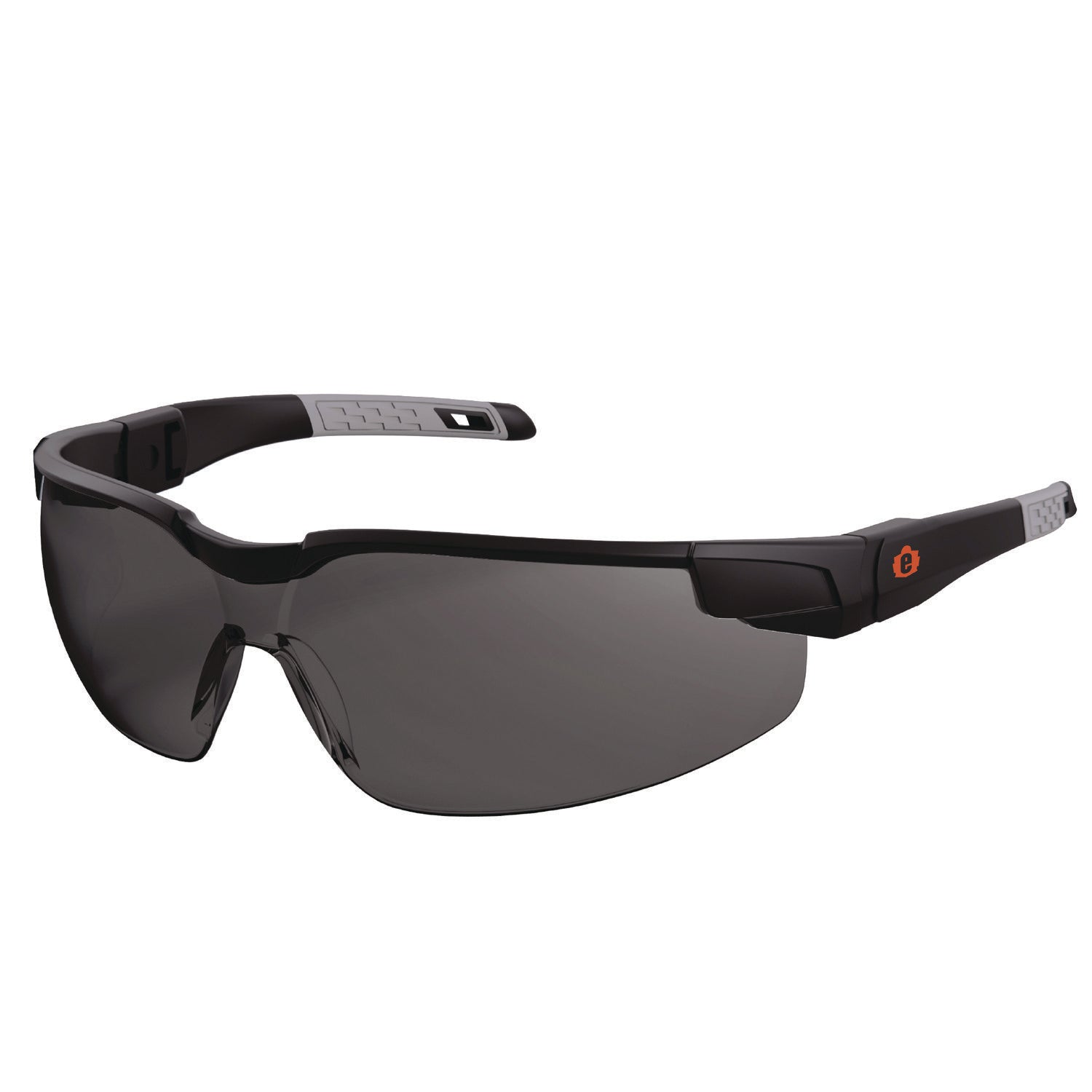 Ergodyne Skullerz Dellenger-AFAS Anti-Fog Scratch-Resistant Safety Glasses, Smoke Lens, Matte Black Frame, Adjustable Temple, Lightweight, Impact Resistant, Rimless, 1 Each