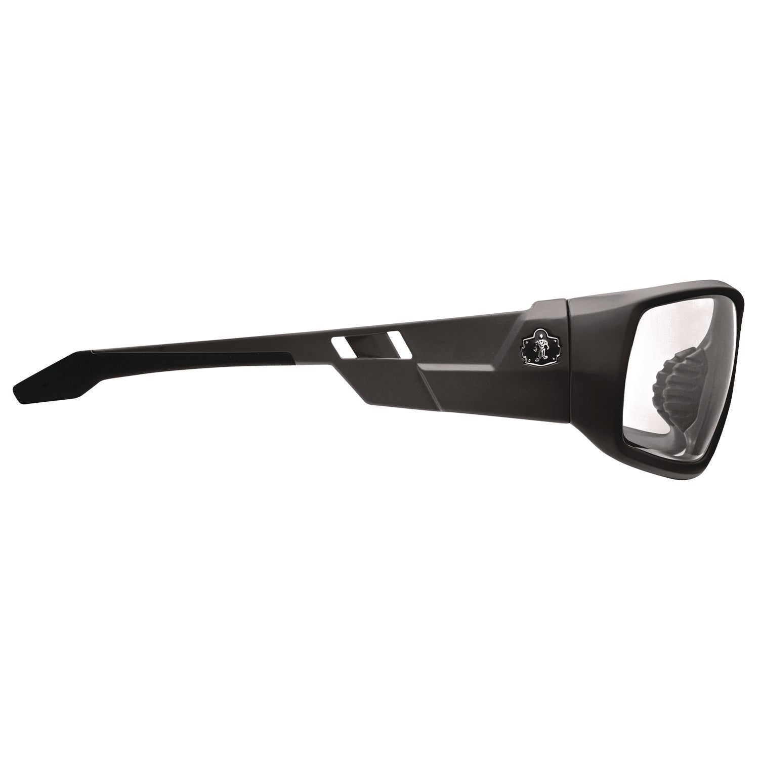 Ergodyne Odin Anti-Scratch/Anti-Fog Safety Glasses, Clear Lens, Matte Black Frame, Impact Resistant, Non-slip, Sweat Resistant, 1 Each